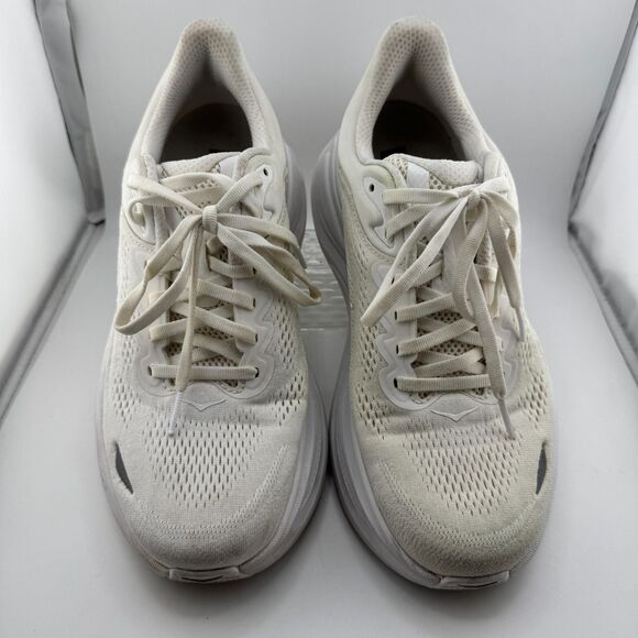 Hoka Bondi 9 Women’s Size 9 Wide White Running Walking Sneakers Comfort Travel - Picture 9 of 14